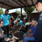 Los participantes, ayer, junto a Ángel De Propios, Roberto López y Antonio Cuellas. ANA F. BARREDO