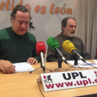 Guillermo Hernández y Alejandro Valderas, ayer en León.