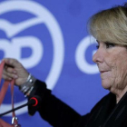 Esperanza Aguirre, en una rueda de prensa el pasado mes de febrero.