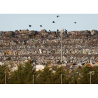 Imagen del gran vertedero del CTR de San Román, donde la basura ya ha consumido un tercio de su capacidad.