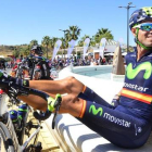 Alejandro Valverde, del Movistar, en el segundo día de descanso en la Vuelta.