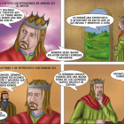 Una de las historias del cómic: la de cómo Alfonso V concierta el matrimonio con doña Urraca.