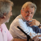 Escapa entrevistó ayer al pintor José Sánchez-Carralero en el monasterio de Carracedo. L. DE LA MATA