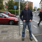Pablo Fernández en una calle de León