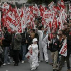 La imagen de archivo muestra la manifestación en la huelga de LM el pasado mayo.