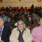 José Antonio Llamas, en el centro, ayer, en el salón de actos de Maristas.