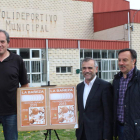 Salgado, Palazuelo y Montiel, ayer en el polideportivo.