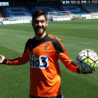 El portero de la Ponferradina Roberto Santamaría analizó ayer la actualidad del equipo