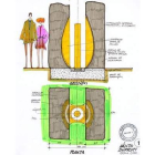 Boceto de la obra «Hálito Durruti», de Diego Segura.