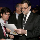 El presidente del Gobierno español, Mariano Rajoy, durante la reunión del Partido Popular Europeo (PPE) que tiene lugar en Dublín.