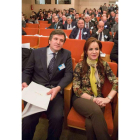 Silvia Clemente y Alfonso Jiménez, ayer, en Salamanca.