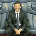 Luis Enrique dirigió ayer su primer entrenamiento.