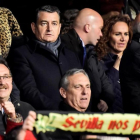 El ministro de Interior Juan Ignacio Zoido en el palco del Sánchez-Pizjuán, en Sevilla, el Día de Reyes.