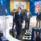 Los cuatro participantes en el debate de Televisión Castilla y León