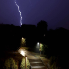 Tormenta sobre León ayer por la noche