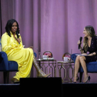 Michelle Obama y Sara Jessica Parker, durante la presentación del libro de memorias de la exprimera dama.