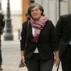 La exdiputada de la CUP Mireia Boya, este martes, a su llegada al Tribunal Supremo.