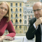La historiadora Rosa Sala Rose y el periodista Plàcid García-Planas, autores de ‘El marqués y la esvástica’