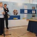 Miguel Martínez, José Luis Rodríguez Zapatero y Amparo Valcarce, en la presentación de la maqueta