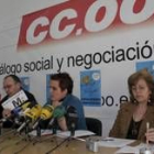 Ignacio Fernández, Patricia García y Rosa Castro, en rueda de prensa