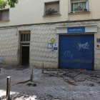 La calle de la Jota, 81, en Barcelona, donde se ha registrado un incendio.
