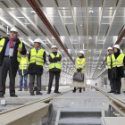 El alcalde de Valladolid y técnicos de Renfe, ayer.