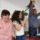 Silvia Cao, en el centro, con Belén Martín y Courel. CEBRONES