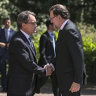 Mariano Rajoy y Artur Mas, en un acto en Barcelona en mayo del 2015.