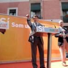 Imaz, Mas, Duran i Lleida y Quintana, ayer, en Barcelona