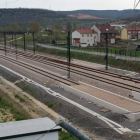 Vía de nueva construcción para el paso del AVE que lleva la traza hasta el emboquille de Llanos de Alba. MASF