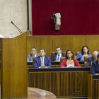 Susana Díaz, el 4 de septiembre del 2013, durante su discurso en el pleno de debate de investidura en el Parlamento andaluz.