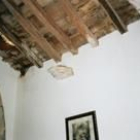 Estado del tejado de la ermita después de caer y antes de que fuera reparado de forma provisional