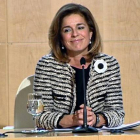 La alcaldesa de Madrid, Ana Botella, durante una rueda de prensa, el pasado 5 de enero.