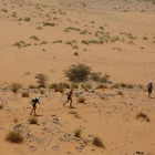 Un momento de la prueba del Maratón de Sables por el desierto.