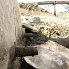 Boca del caño de Éscaro, donde mana agua tras 25 años enterrado.