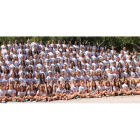 Foto de familia de las 151 niñas que conforman el campus del Club Ritmo junto a las entrenadoras y responsables de una iniciativa que vuelve a estar rodeada de éxito.