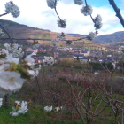 El blanco de la flor de cerezo ya tiñe el paisaje. DL