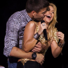 Shakira y Gerard Pique, en el concierto de la cantante en Barcelona, el pasado 29 de mayo.