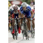 El esprinter belga Tom Boonen, del Quick Step, demostró sus cualidades
