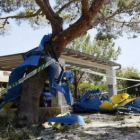 Restos del accidente de la avioneta en Alicante.