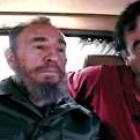 Fidel Castro y Oliver Stone durante el rodaje de la película