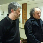 Casado y Palmero, minutos antes de la conferencia que impartieron ayer.