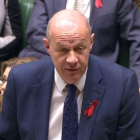 El secretario de estado británico, Damian Green, durante una sesión parlamentaria en Westminster.