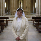 Isabel Nieto, en la iglesia de la abadía cisterciense.