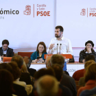 Luis Tudanca, ayer, en el comité autonómico. N. GALLEGO
