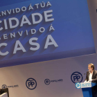 Rajoy, durante su intervención ayer en el Congreso Provincial de PP de Pontevedra. SALVADOR SAS