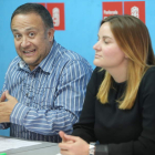 Gerardo Álvarez Courel compareció ayer junto a Gloria Acevedo, de la lista autonómica.