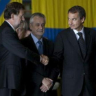 Rajoy y Zapatero coincidieron por última vez en el funeral de los soldados muertos en Haití.