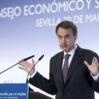 Zapatero, durante su intervención en el coloquio del Consejo Económico y Social de Andalucía.