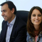 Fernando Martínez-Maíilo y Andrea Levy, en la reunión del comité de dirección del PP del pasado 24 de junio.